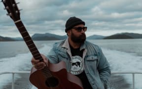Troy on a boat in the Marlborough Sounds