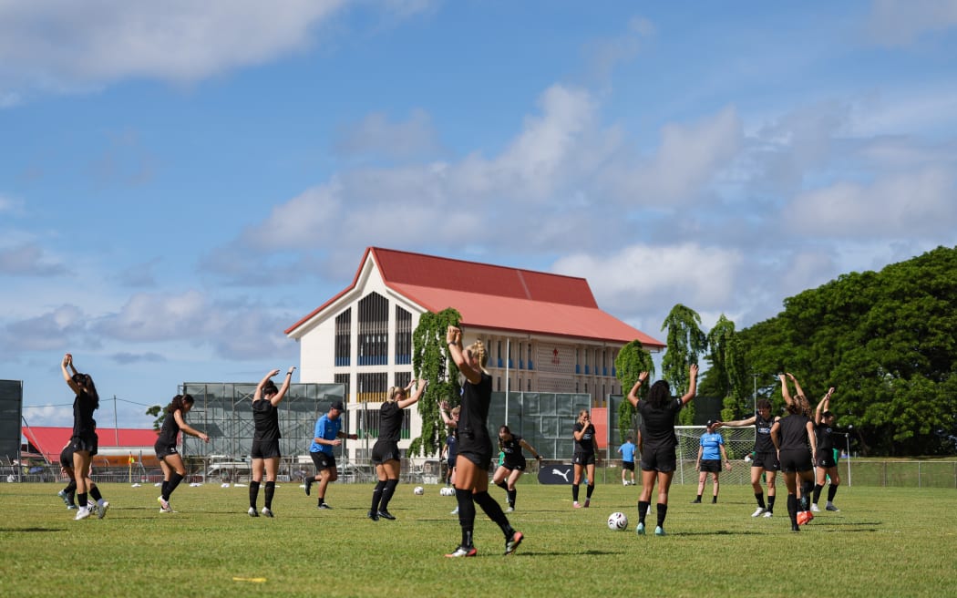 Football Ferns training sessions in Honiara.