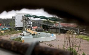 A look inside the now abandoned Waiwera thermal pools