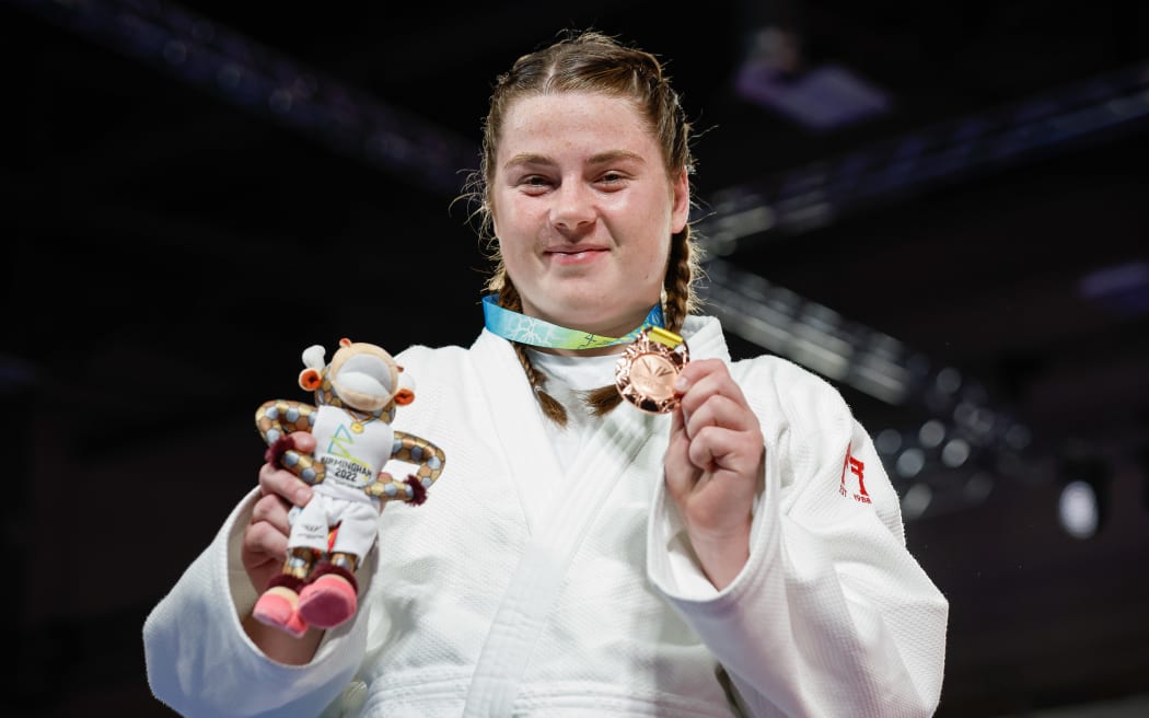 New Zealand judoka Sydnee Andrews won a bronze medal at the Birmingham Commonwealth Games.