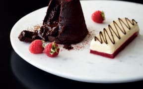 Chocolate Fondant with Jelly Tip Log