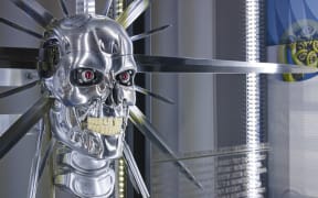 One of the pieces in contemporary artist Simon Denny's work 'Secret Power'.