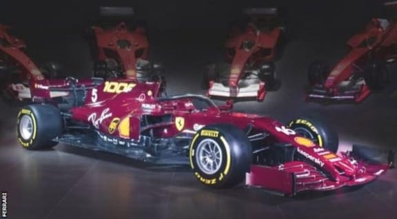 Ferrari's livery for the Tuscan Grand Prix