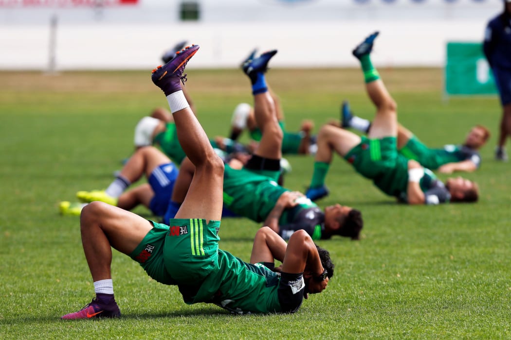 The Blues train at a session in February 2017