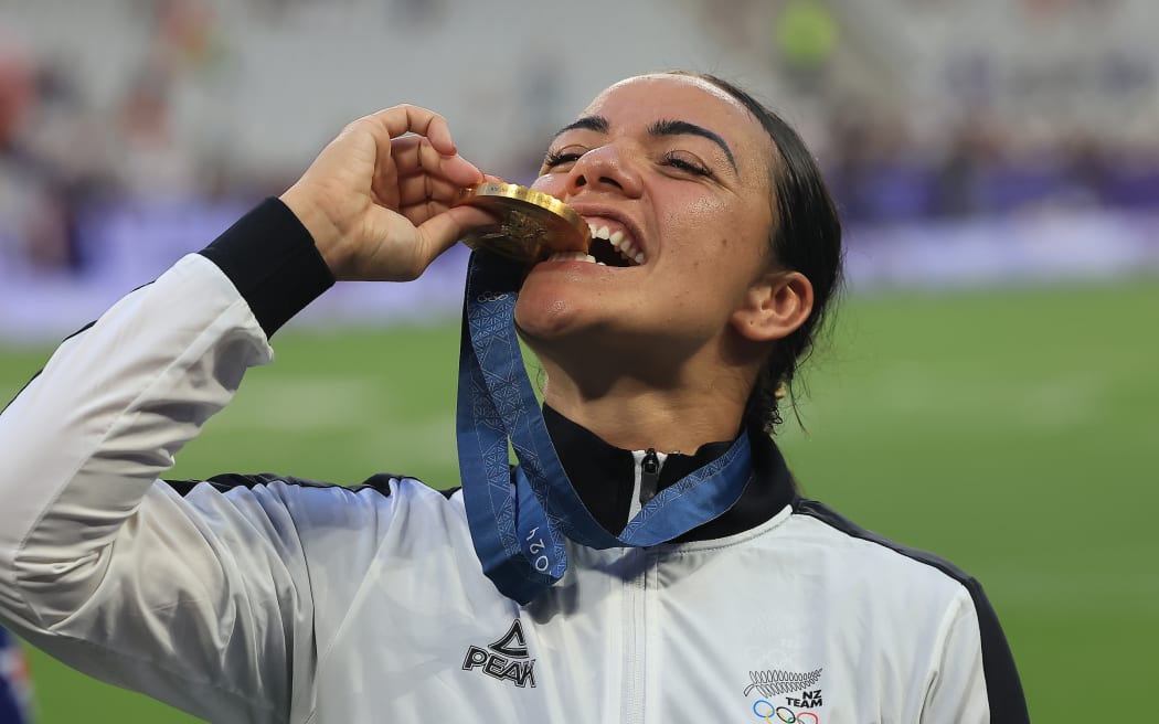 New Zealand v Canada, Rugby Sevens - Women’s gold medal match, Paris Olympics at Stade de France, Paris, France on Thursday 30 July 2024. 
Photo credit: Iain McGregor / www.photosport.nz