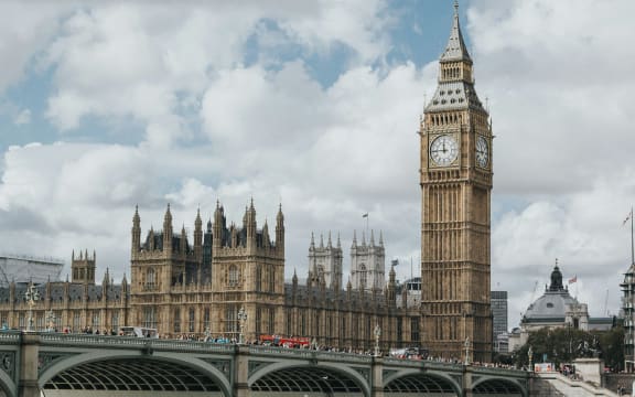 Britain's parliament buildings the Palace of Westminster, and Big Ben, in London.