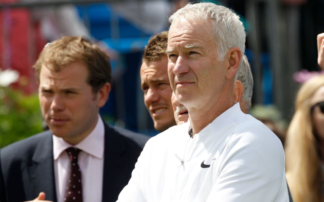 John McEnroe at Wimbledon 2017