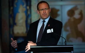 Andrew Little giving his Post Budget 2015 speech.