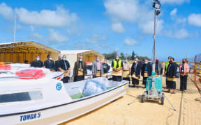 Prime Minister of Tonga attends ceremony to welcome the arrival of donated boats