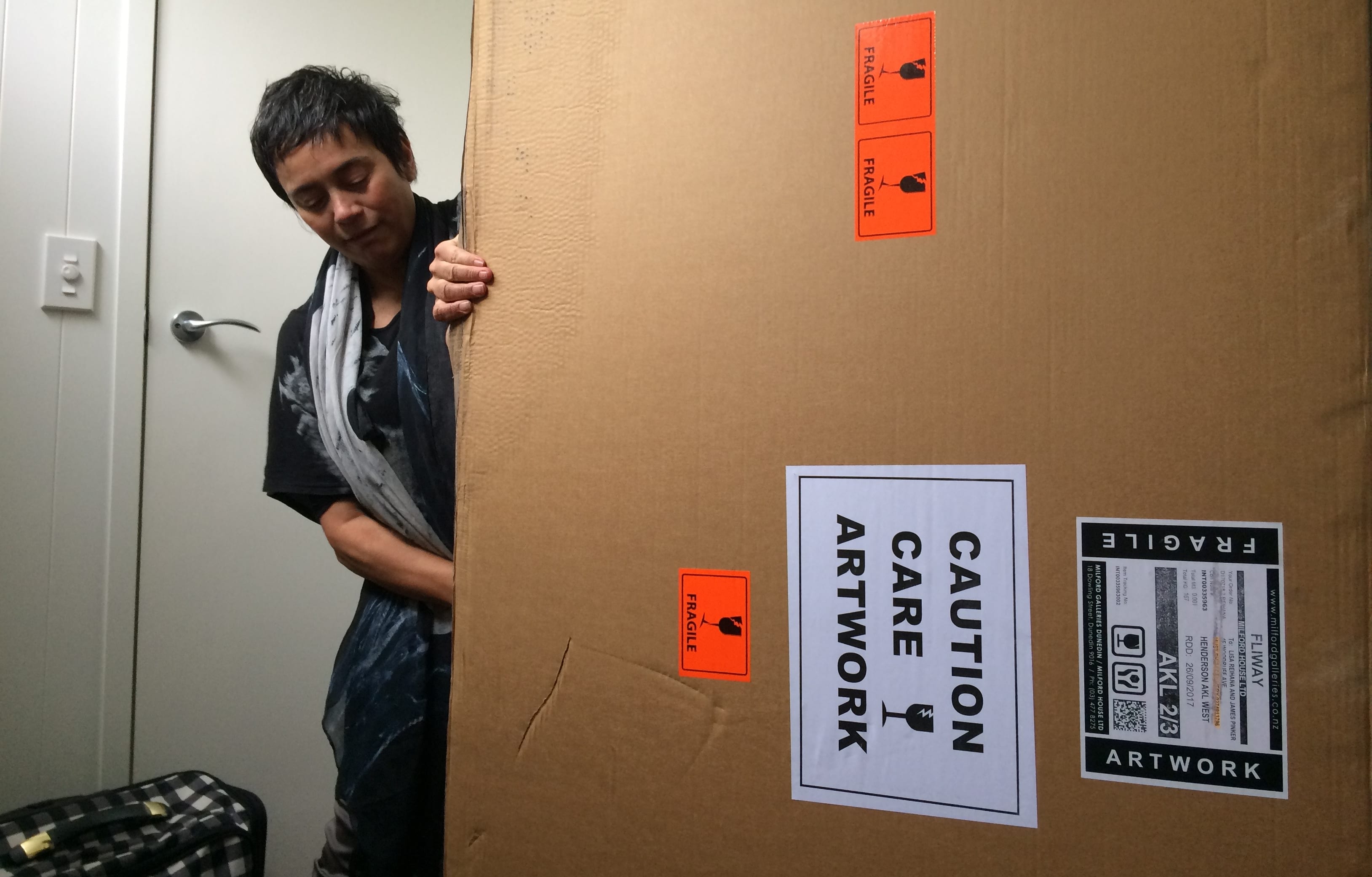 Lisa Reihana unwrapping still from In Pursuit of Venus [Infected]