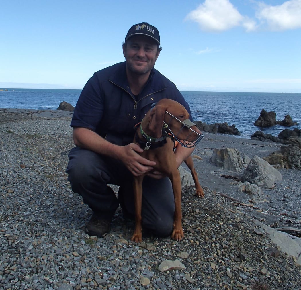 Alastair Judkins and his Hungarian vizsla Mena.