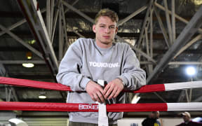 New Zealand boxer Andrei Mikhailovich poses for a photo at the Auckland Boxing Association stadium ahead of his departure to Las Vegas to prepare to fight for the Unified Middleweight Championship of the World later this month. Tuesday 2 July 2024. Photo: Andrew Cornaga / Photosport