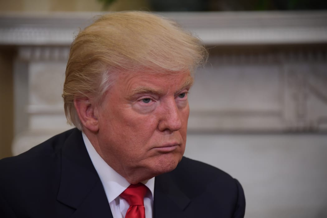 Donald Trump at the White House after his meeting with President Obama.