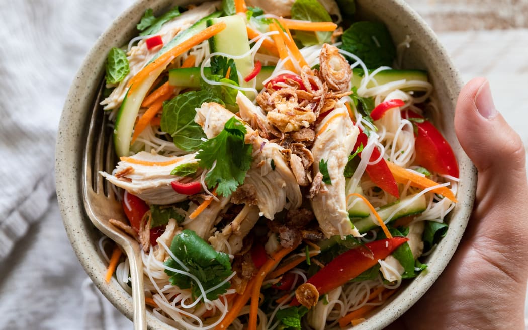 Vietnamese-inspired chicken noodle salad