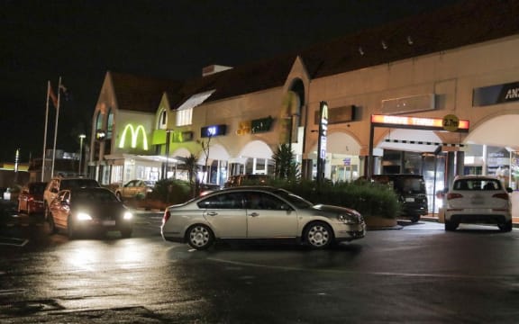 The car park at McDonald's in Royal Oak, Auckland at the beginning of alert level 3.