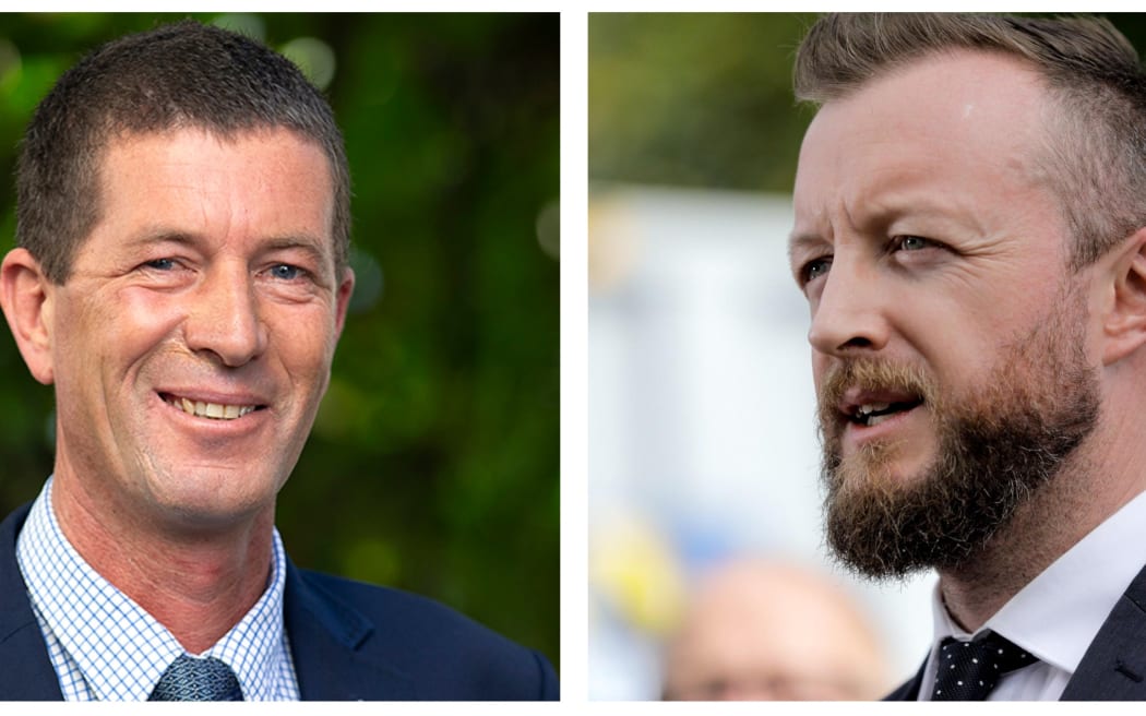 Wairarapa electorate candidates Mike Butterick and Kieran McAnulty.