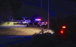 Police on the scene of the Tauranga incident.