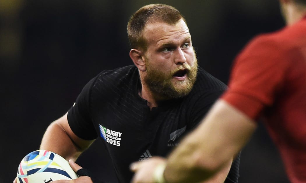 Prop Joe Moody during the All Blacks v France quarter-final.