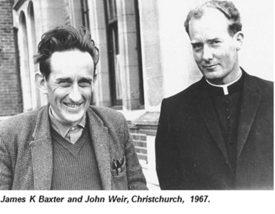 James K Baxter and John Weir, Christchurch, 1967