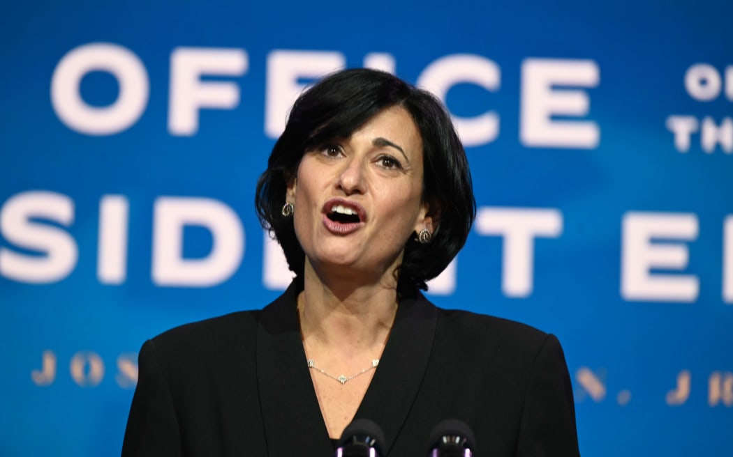 Rochelle Walensky, who has been nominated to serve as director of the Centers for Disease Control and Prevention, speaks after US President-elect Joe Biden announced his team tasked with dealing with the Covid-19 pandemic at The Queen in Wilmington, Delaware on December 8, 2020.