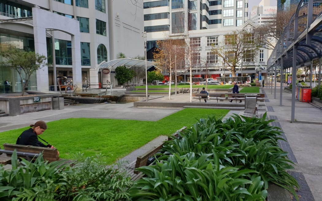 Midland Park - Quiet streets in Wellington during alert level 2 on 24 June 2021.