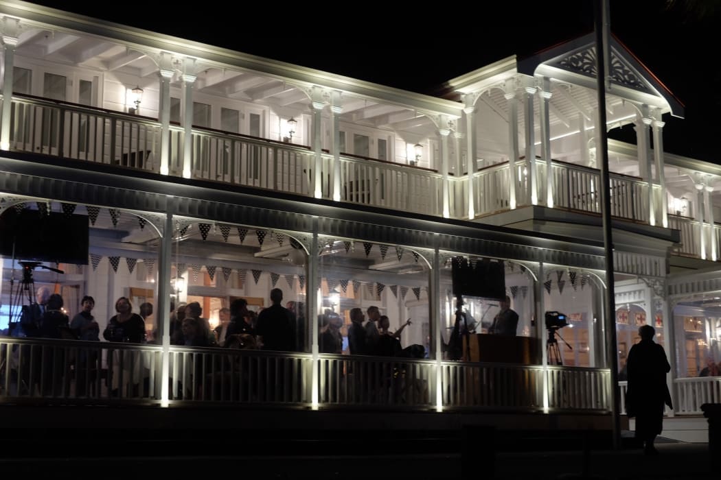 New Zealand First election night headquarters, the Duke of Marlborough in Russell.