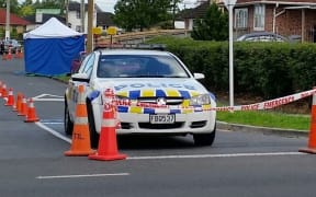 The scene of the incident on Fisher Crescent in Otara on Sunday.