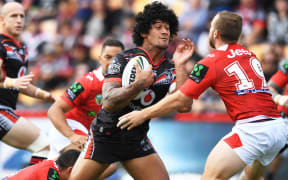 The Warriors take on St George Illawarra (Dragons) in Auckland.