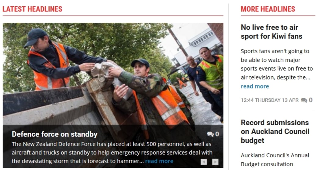 Newsie.co.nz reporting the latest ahead of the arrival of Cycolne Cook.