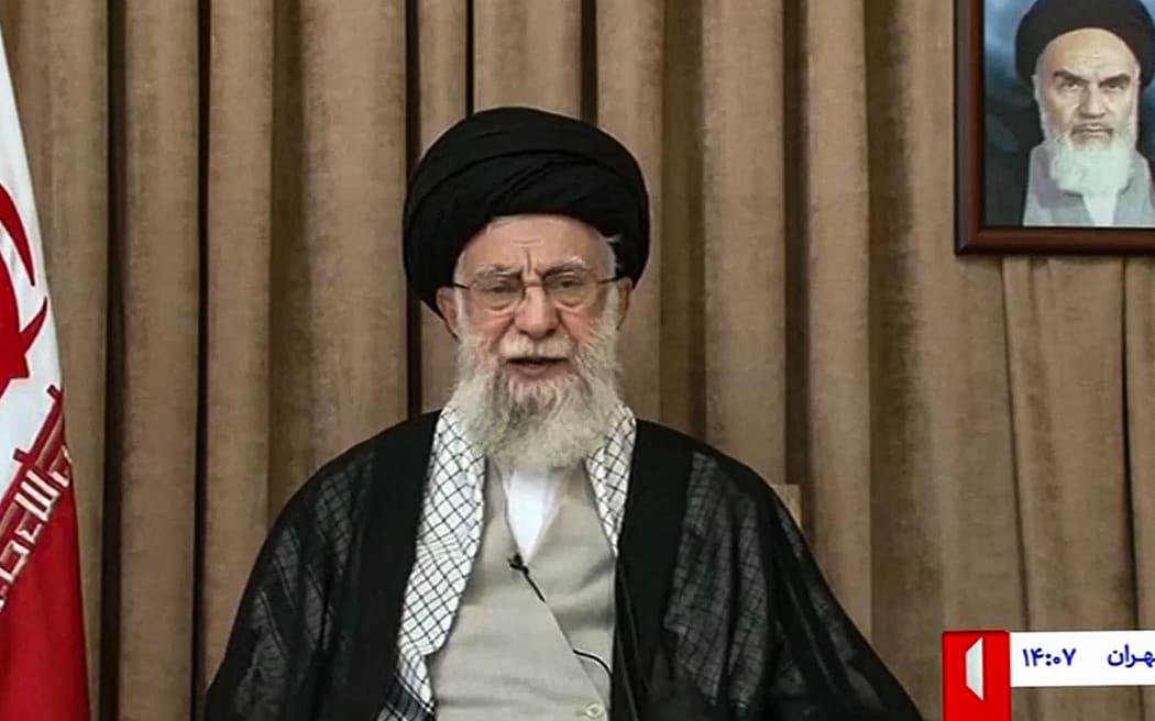 This image grab taken from footage broadcast by Iran's IRIB news on June 26, 2025, shows the Supreme Leader of the Islamic Republic Ayatollah Ali Khamenei addressing the nation.  (Photo by IRIB NEWS AGENCY / AFP) / XGTY /  RESTRICTED TO EDITORIAL USE - MANDATORY CREDIT "AFP PHOTO / IRIB / " - NO MARKETING NO ADVERTISING CAMPAIGNS  -NO ACCESS ISRAEL MEDIA/PERSIAN LANGUAGE TV STATIONS OUTSIDE IRAN/ STRICTLY NO ACCESS BBC PERSIAN/ VOA PERSIAN/ MANOTO-1 TV/ IRAN INTERNATIONAL/RADIO FARDA  - AFP IS NOT RESPONSIBLE FOR ANY DIGITAL ALTERATIONS TO THE PICTURE'S EDITORIAL CONTENT /