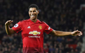 File photo of Manchester United's English striker Marcus Rashford.