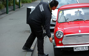 Parking officer in Wellington.