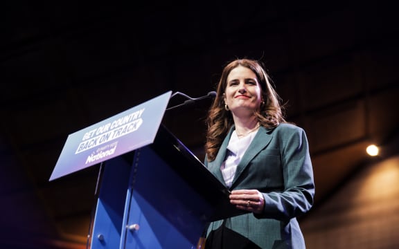 National Party deputy leader Nicola Willis at the party's launch of its 2023 election campaign.
