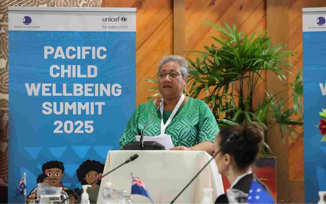 Tonga's Minister of Internal Affairs, Sinaitakala Tu'itah, emphasises the importance of placing children at the centre of regional development efforts, ensuring their safety, education, and mental wellbeing. Photo/PIF