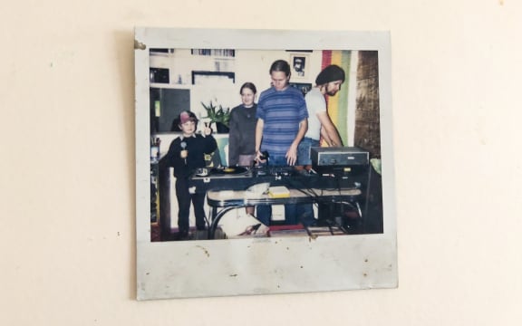 Christoph (far left) as a kid hanging out with his brother (far right) and friends.