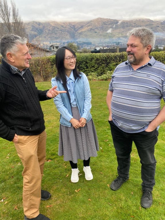 (from left) Mark Stirling, Ting Wang and Boris Baeumer.