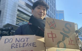 Fukushima protest in Auckland, New Zealand.