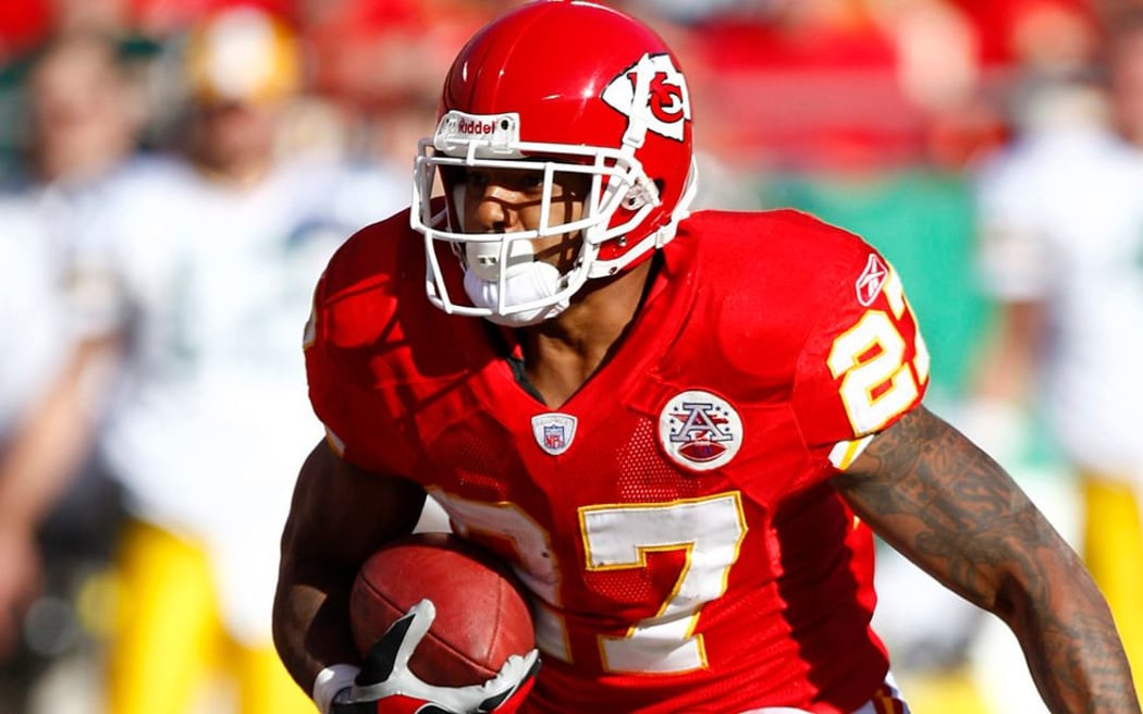 Larry Johnson playing for the Kansas City Chiefs.