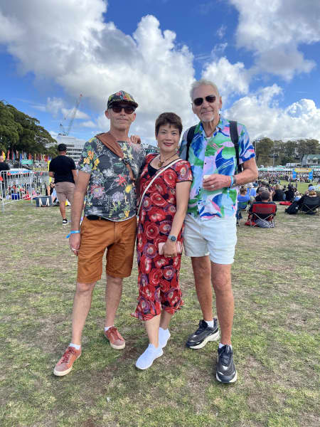 Stephen, Frieda Lee and Alan Brown at Synthony in the Domain 2025