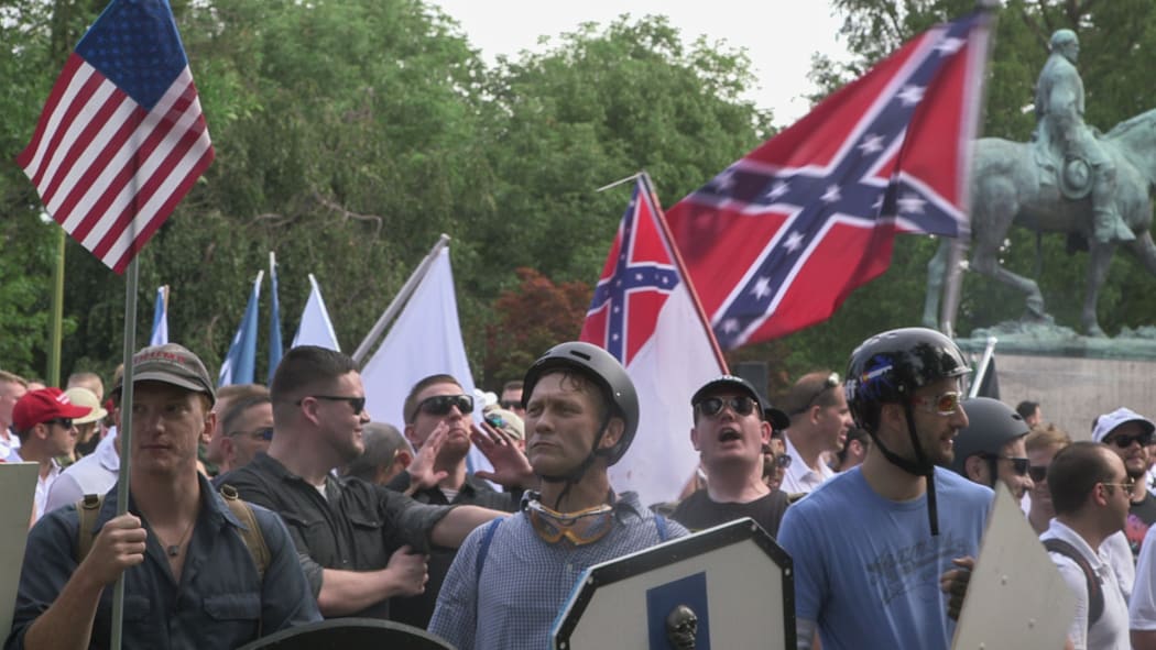 Unite the Right rally in Charlottesville, Virginia, US, 2017.