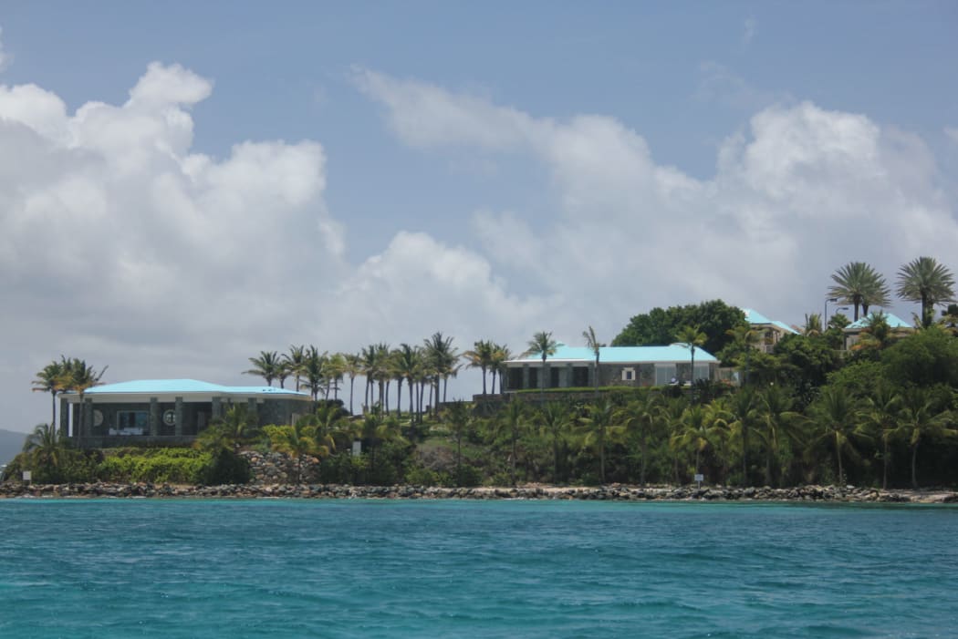 Epstein's private island of Little St James, in the US Virgin Islands.