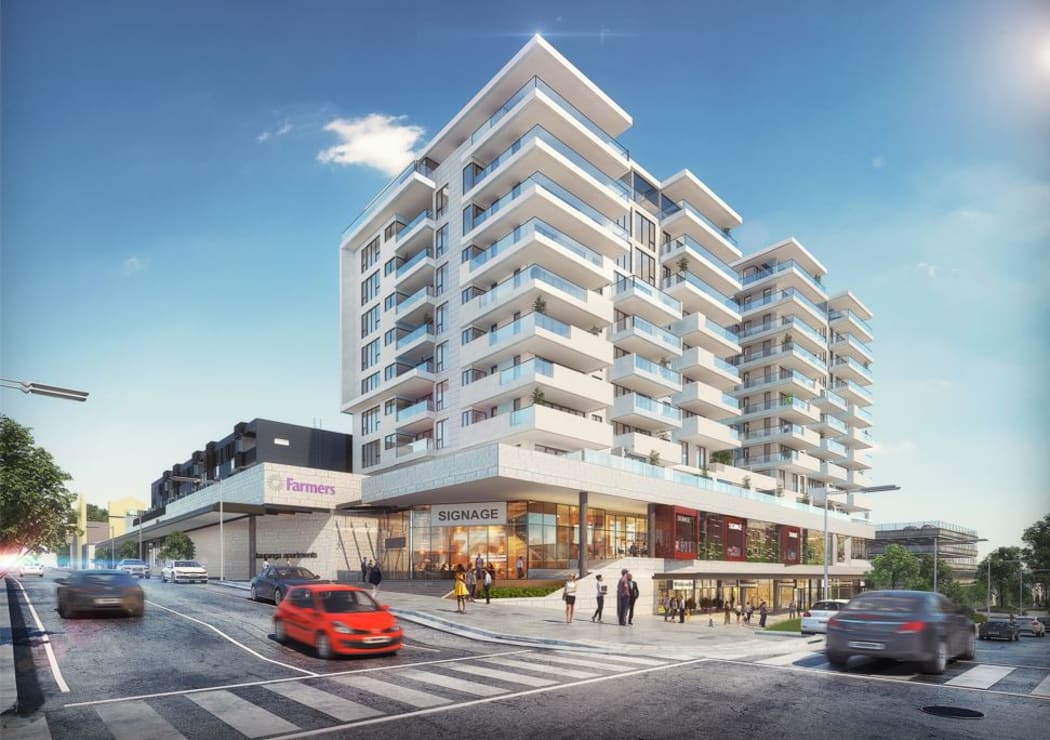 A render of the finished Elizabeth Towers development.