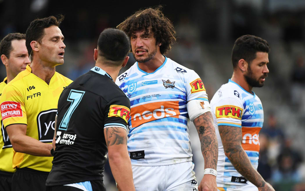 2020 NRL Round 14 - Cronulla-Sutherland Sharks v Gold Coast Titans, Netstrata Jubilee Stadium, 2020-08-15. Digital image by Chucky _ Grant / NRL Photos