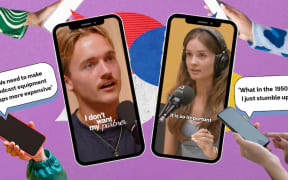 Chris Griffin (left) has faced a backlash over his podcast clip that has gone viral.