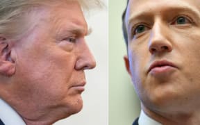 US President Donald Trump and Facebook's Mark Zuckerberg.