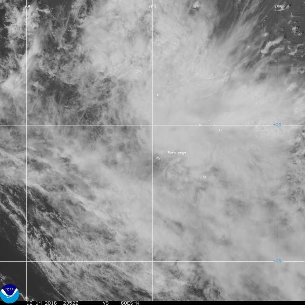 Satellite image of the southern Cook Islands Wednesday 14-12-2016.