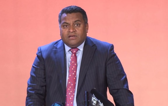Broadcasting minister Kris Faafoi speaking at Christchurch Broadcasting School on Friday.
