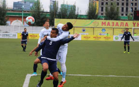 Matao striker Marcus Lopez (9) scored twice against CNMI.
