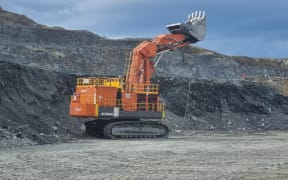 OceanaGold 's fully electric hydraulic shovel  - at Macraes Mine