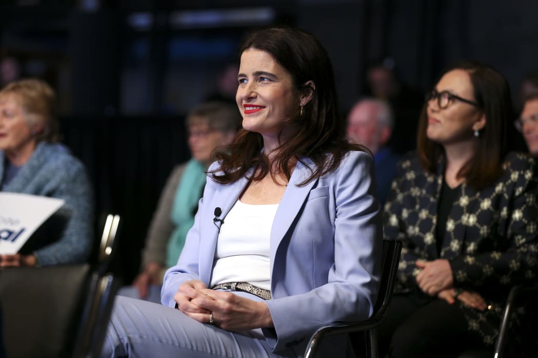 Nicola Willis during the Virtual National Party 2020 Campaign Launch at Avalon Studios on September 20, 2020 in Wellington, New Zealand.